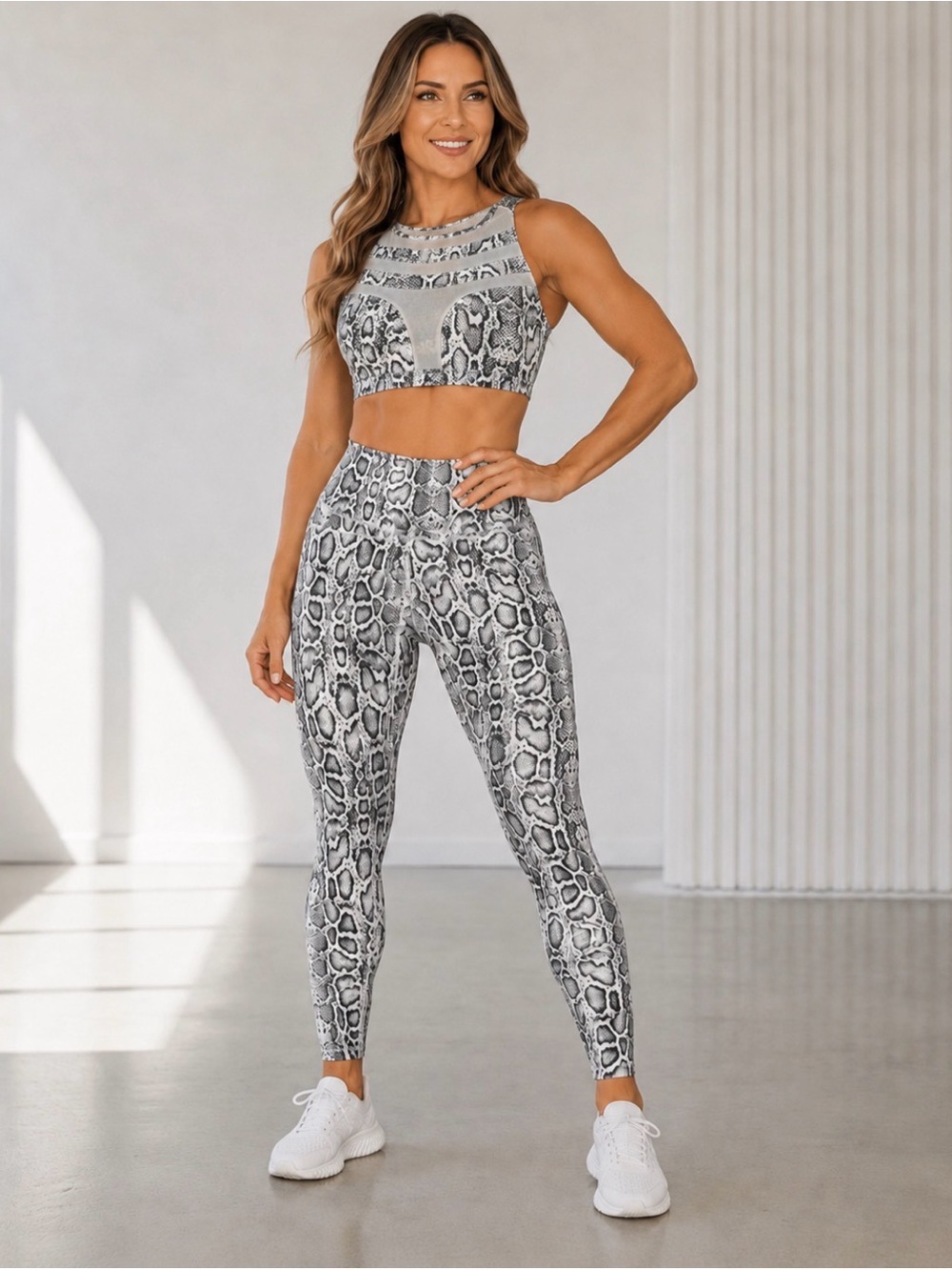 🐍 Snake Print Women's Workout Set -‎ Multiple Sizes!  🏋️‍♀️